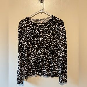 J CREW Animal Print Sweater Size L